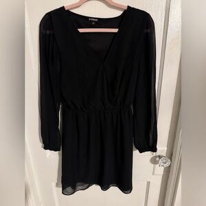 Express Black Long Sleeve Dress